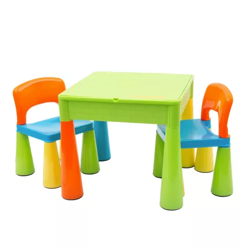 Gyerek szett NEW BABY - asztal két székkel multi color
