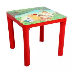 Gyerek kerti bútor- műanyag asztal safari piros