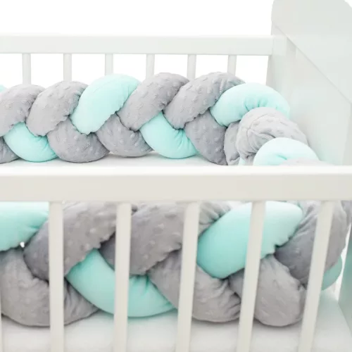 Fonott rácsvédő kiságyba Belisima szürke