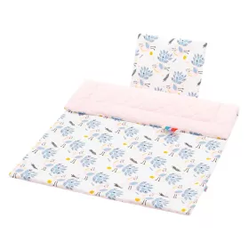   Kétoldalas együttes Velvet New Baby babakocsiba páva rózsaszín