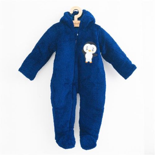 Téli baba kezeslábas New Baby Penguin sötét kék