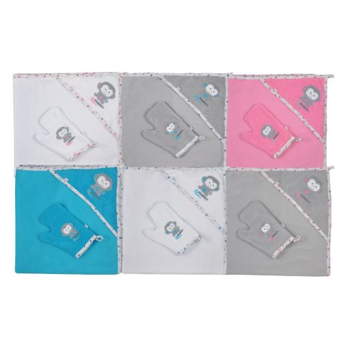 Kifogó fürdőkesztyűvel Koala Jungle fehér rózsaszín