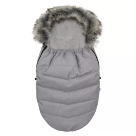 Gyermek lábzsák NEW BABY szőrmével világos szürke