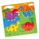Fa fogantyús formaberakó puzzle Viga Dino