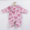 Meleg baba kezeslábas kapucnival Baby Service Elefánt rózsaszín