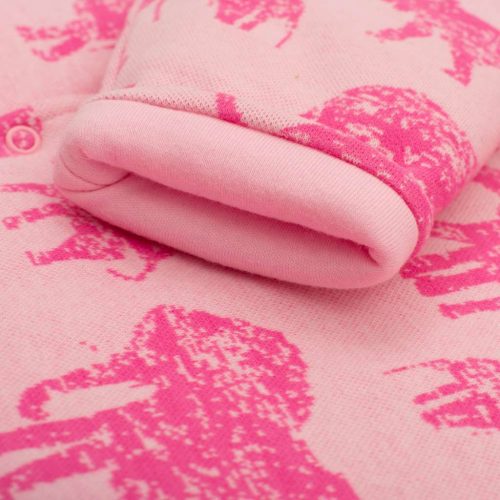 Meleg baba kezeslábas kapucnival Baby Service Elefánt rózsaszín