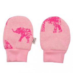 Téli baba kesztyű Baby Service Elefánt rózsaszín