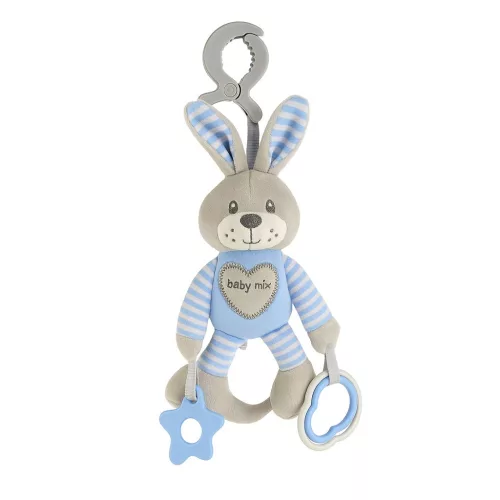 Vibrálós gyerek plüss játék Baby Mix nyúl kék