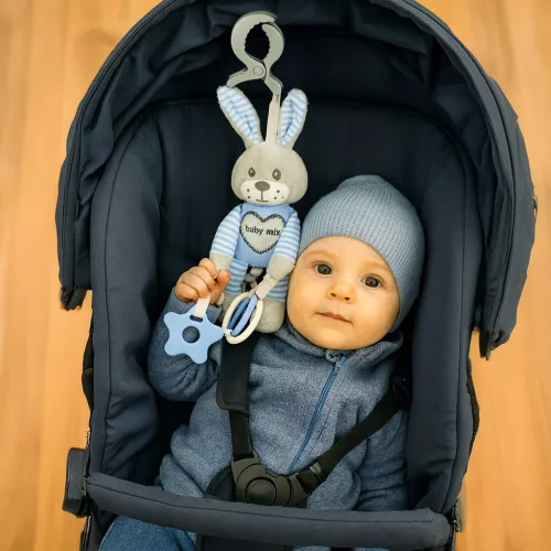 Fejlesztő zenélő játék Baby Mix nyúl kék