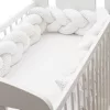 Védő fonott rácsvédő kiságyba New Baby Minka és pöttyök szürke