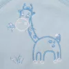Gyermek frottír törölköző hímzéssel és kapucnival New Baby 80x80 kék zsiráffal