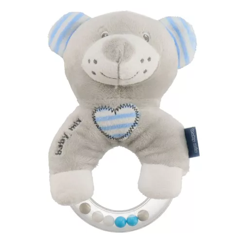 Csörgős plüss játék Baby Mix maci kék