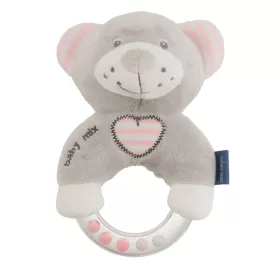 Csörgős plüss játék Baby Mix maci rózsaszín
