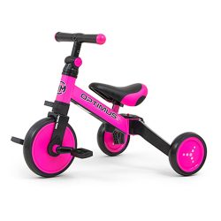   Gyerek háromkerekű bicikli 3az1-ben Milly Mally Optimus pink
