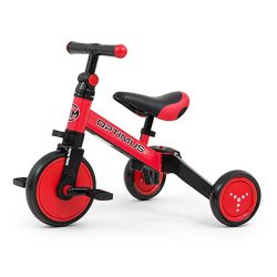   Gyerek háromkerekű bicikli 3az1-ben Milly Mally Optimus red