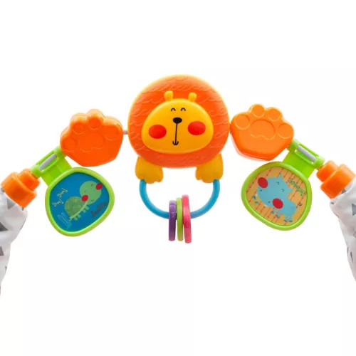 Gyerek bébikomp New Baby szilikon kerekekkel Forest Kingdom Pink