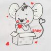 Baba rugdalózó New Baby Mouse fehér