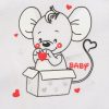 Baba ingecske New Baby Mouse fehér