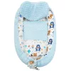 Luxus babafészek párnával és paplannal New Baby Minkyből kék