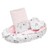 Luxus babafészek párnával és paplannal New Baby Minkyből rózsaszín