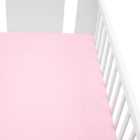 Jersey lepedő kiságyba New Baby 120x60 rózsaszín