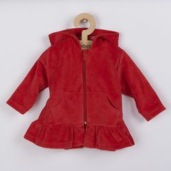 Plüss kapucnis pulóver New Baby Baby piros