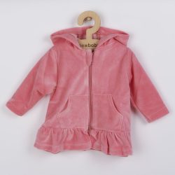 Plüss kapucnis pulóver New Baby Baby rózsaszín