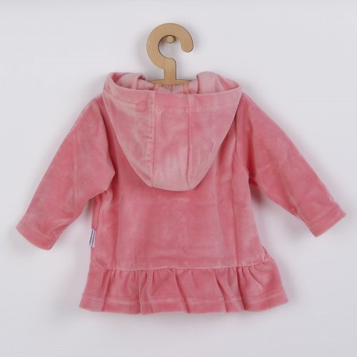 Plüss kapucnis pulóver New Baby Baby rózsaszín