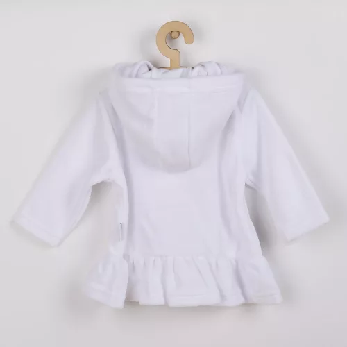 Plüss kapucnis pulóver New Baby Baby fehér