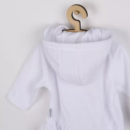 Plüss kapucnis pulóver New Baby Baby fehér