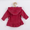 Plüss kapucnis pulóver New Baby Baby sötét rózsaszín
