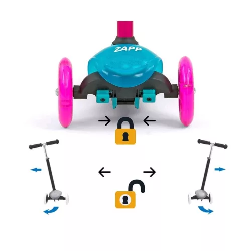 Gyerek roller Milly Mally Scooter Zapp blue coral
