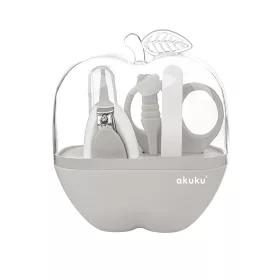 Gyermek manikűrkészlet Akuku Apple szürke