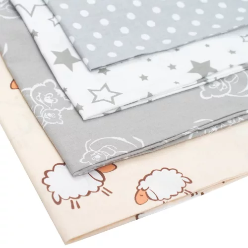 Szoptatós C alakú párnahuzat New Baby szürke csillagok 285 x16