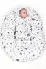 Szoptatós C alakú párnahuzat New Baby szürke csillagok 285 x16