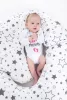 Szoptatós C alakú párnahuzat New Baby szürke csillagok 285 x16
