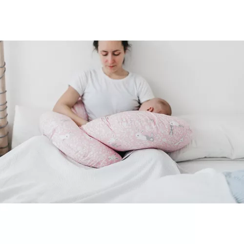 Szoptatós C alakú párnahuzat New Baby szürke csillagok 285 x16