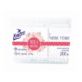   Papír fültisztító pálcika 100% natural Linteo 200 db dobozban