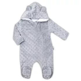 Baba kezeslábas Minky-ból Nicol Bubbles szürke
