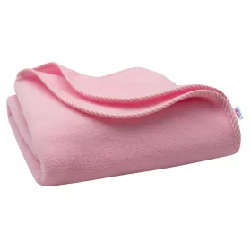 Gyerek fleece takaró New Baby 100x75 rózsaszín csíkos