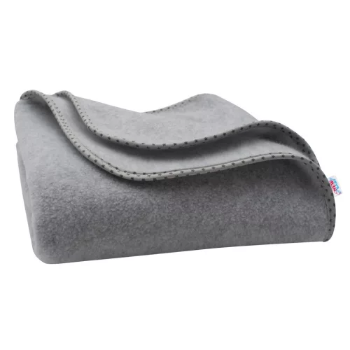 Gyerek fleece takaró New Baby 100x75 szürke csillagok
