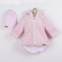 Téli baba kabát sapkával Nicol Kids Winter rózsaszín