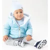 Téli baba kabát sapkával Nicol Kids Winter kék