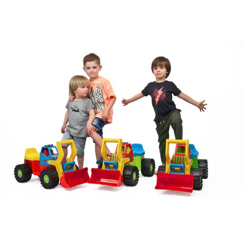 Gyerek kotró és rakodó jármű BAYO 74 cm piros