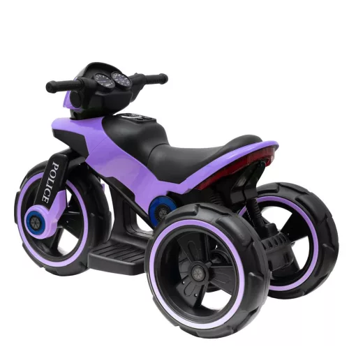 Gyermek elektromos motor Baby Mix POLICE lila