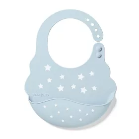 Beállítható szilikon előke zsebbel Baby Ono - szürke