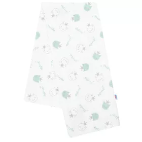   Flanel pelenka nyomtatott mintával New Baby fehér meow zöld