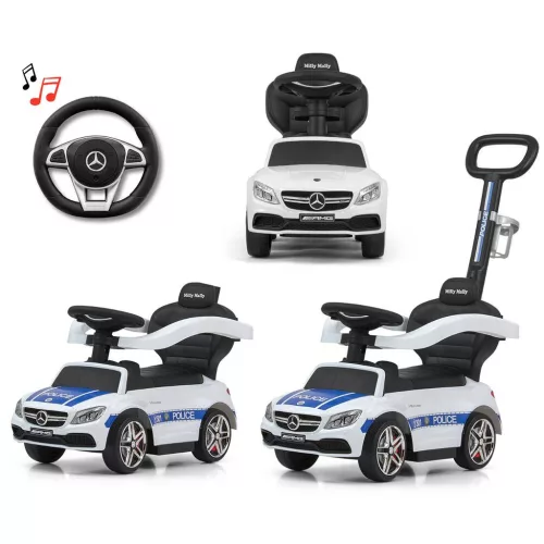 Bébitaxi tolókarral Mercedes Benz AMG C63 Coupe Milly Mally Police