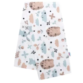   Flanel pelenka nyomtatott mintával New Baby fehér süni nyuszi