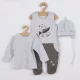 3-részes pamut együttes Koala Birdy szürke